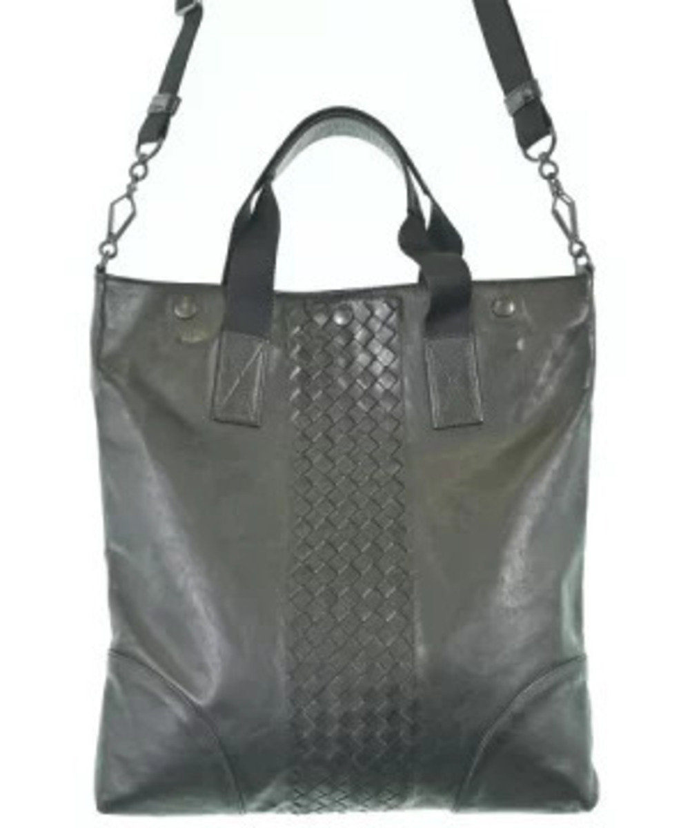 Bottega Veneta Intrecciato Trimmed Nappa Tote leather woven Intrecciato Black